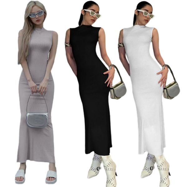 summer knitted sweater dress women slim tight-fitting dresses solid color high waist sleeveless bodycon tanks dress, Black;gray
summer knitted sweater dress women slim tight-fitting dresses solid color high waist sleeveless bodycon tanks dress, Black;gray
