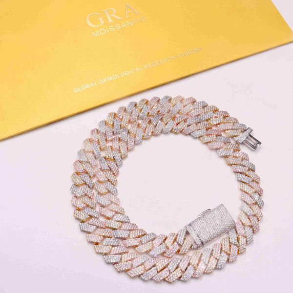 13mm wide 925 silver vvs moissanite three color rose gold silver gold plated iced out cuban link chain pass diamond test
13mm wide 925 silver vvs moissanite three color rose gold silver gold plated iced out cuban link chain pass diamond test
