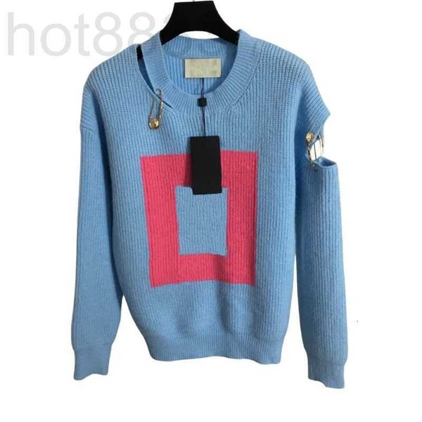 women's sweaters designer oversized sweater knits with letter metal pin milan runway high end shirt pullover pcv2, White;black
women's sweaters designer oversized sweater knits with letter metal pin milan runway high end shirt pullover pcv2, White;black