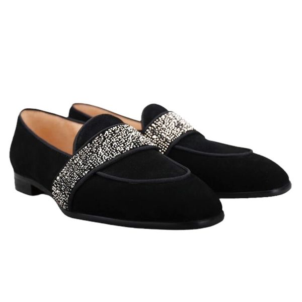 black velvet loafers luxury men dress shoes rhinestone shoes handmade slip on summer flats casual shoes slippers mocassin homme
black velvet loafers luxury men dress shoes rhinestone shoes handmade slip on summer flats casual shoes slippers mocassin homme