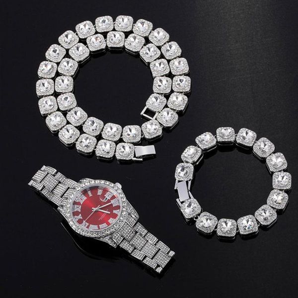 necklaces hip hop 12mm 3pcs kit watch+necklace+bracelet bling crystal aaa+ iced out cuban rhinestones chains for women men jewelry, Silver
necklaces hip hop 12mm 3pcs kit watch+necklace+bracelet bling crystal aaa+ iced out cuban rhinestones chains for women men jewelry, Silver