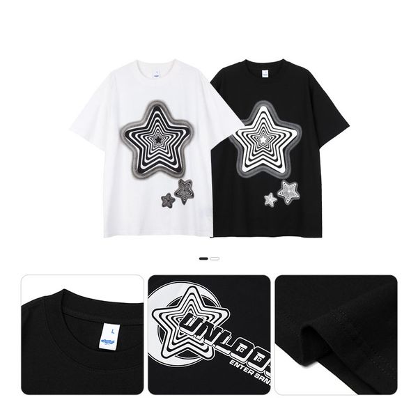 new luxury pentagram print t-shirts casual fashion men t shirt loose short sleeve clothes street shirt, White;black
new luxury pentagram print t-shirts casual fashion men t shirt loose short sleeve clothes street shirt, White;black