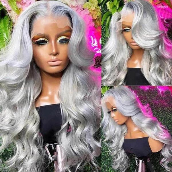 30inch Silver Gray 13x4 Lace Front Wigs Human Hair Body Wave Transparent 13x6 Frontal Wig For Women Pre Plucked Bling - Stunning Natural Hairline, Others color
30inch Silver Gray 13x4 Lace Front Wigs Human Hair Body Wave Transparent 13x6 Frontal Wig For Women Pre Plucked Bling - Stunning Natural Hairline, Others color