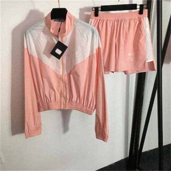 summer women fashion two piece sets letters stand collar long sleeve zipper color blocking jacket casual shorts cool and comfort designer cl, White
summer women fashion two piece sets letters stand collar long sleeve zipper color blocking jacket casual shorts cool and comfort designer cl, White