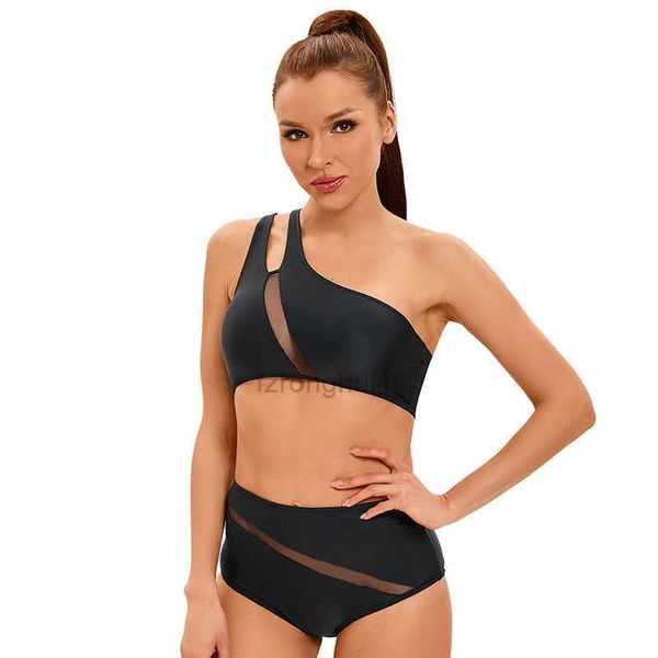 new mesh spliced split swimsuit women's open back one shoulder high waist z2n7, White;black
new mesh spliced split swimsuit women's open back one shoulder high waist z2n7, White;black