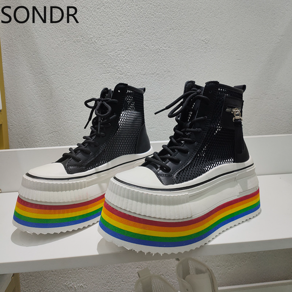 womens round toe mesh breathable rainbow colors platform high heel sneakers sport casual lace up shoes girls summer new 2023, Black
womens round toe mesh breathable rainbow colors platform high heel sneakers sport casual lace up shoes girls summer new 2023, Black