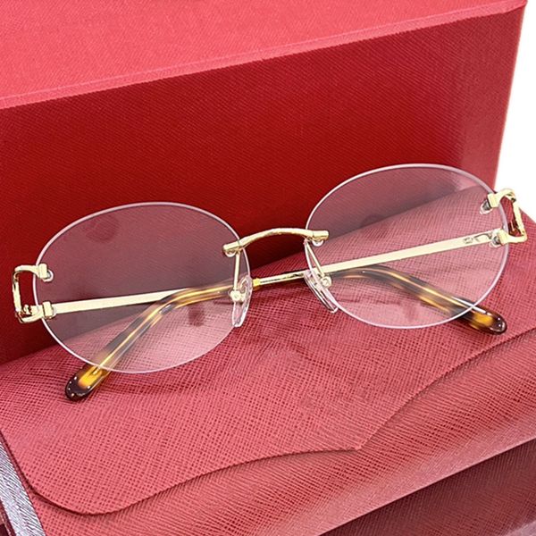 2023 luxury oval rimless glasses frame lightweight puretitanium 92rs 5816145 for prescription eyewear fashion sunglasses fullset design case, Black
2023 luxury oval rimless glasses frame lightweight puretitanium 92rs 5816145 for prescription eyewear fashion sunglasses fullset design case, Black
