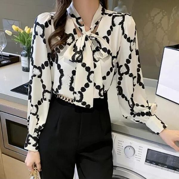 designer women's blouses luxury shirts fashion classic summer letter print t-shirt plus size casual long sleeve, White
designer women's blouses luxury shirts fashion classic summer letter print t-shirt plus size casual long sleeve, White