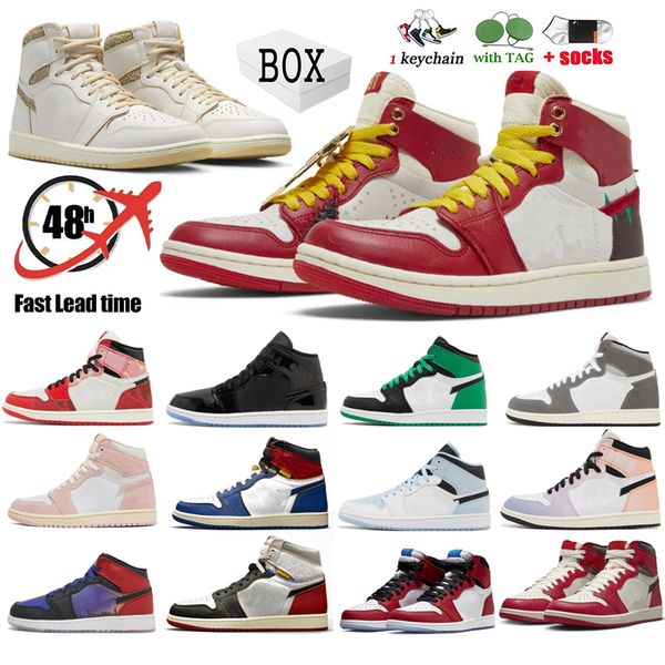 with box new men jumpman 1 basketball shoes next chapter verse washed pink 1s lost found denim patent bred space jam dark mocha womens mens
with box new men jumpman 1 basketball shoes next chapter verse washed pink 1s lost found denim patent bred space jam dark mocha womens mens