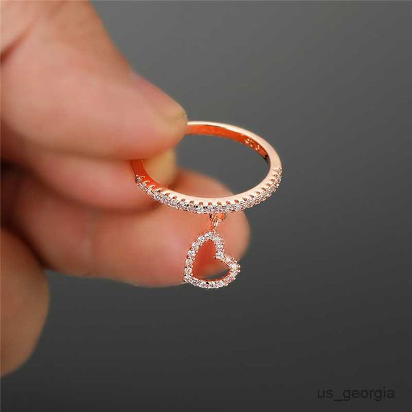 band rings cute female small crystal pendant heart ring rose gold bridal engagement ring vintage wedding rings for women r230625, Silver
band rings cute female small crystal pendant heart ring rose gold bridal engagement ring vintage wedding rings for women r230625, Silver