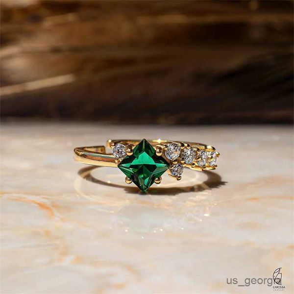 band rings luxury female green zircon stone ring promise yellow gold color engagement ring crystal square wedding rings for women r230625, Silver
band rings luxury female green zircon stone ring promise yellow gold color engagement ring crystal square wedding rings for women r230625, Silver