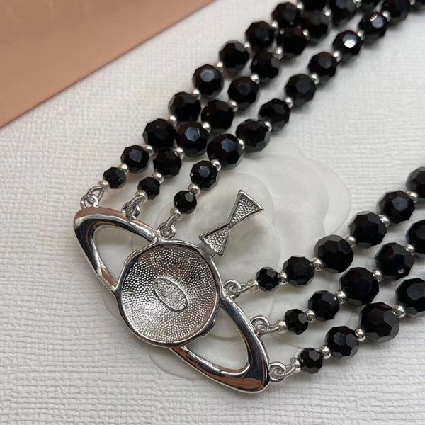 designer vivian necklace empress dowager multilayer black crystal full diamond saturn necklaces shiny bride wedding party gift4444, Silver
designer vivian necklace empress dowager multilayer black crystal full diamond saturn necklaces shiny bride wedding party gift4444, Silver