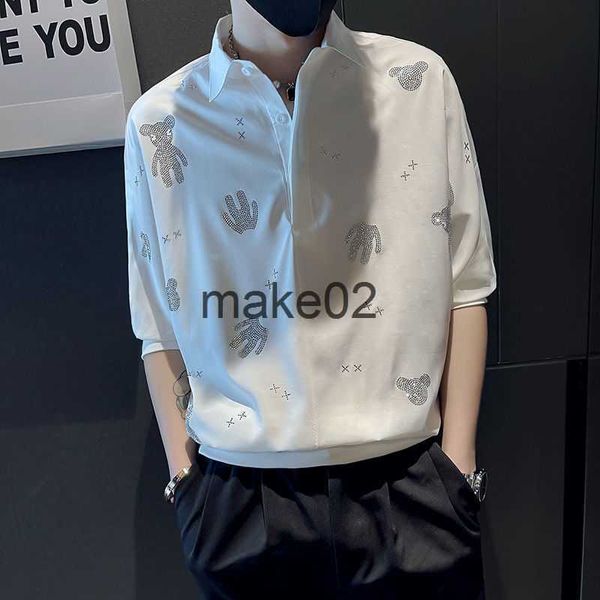 men's plus tees polos stylish lapel solid color diamonds tshirt men clothing 2023 spring new oversized casual pullovers half sleeve kor, Black;brown
men's plus tees polos stylish lapel solid color diamonds tshirt men clothing 2023 spring new oversized casual pullovers half sleeve kor, Black;brown