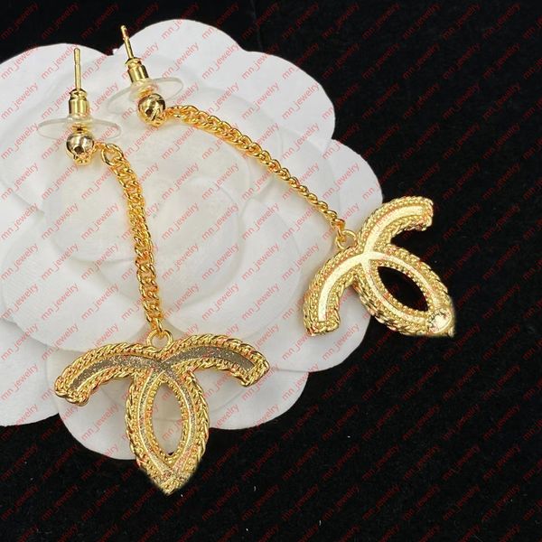 gold tassel brass logo dangle luxuriously cute women's earrings. european and american simple and classic designer earrings for women., Silver
gold tassel brass logo dangle luxuriously cute women's earrings. european and american simple and classic designer earrings for women., Silver