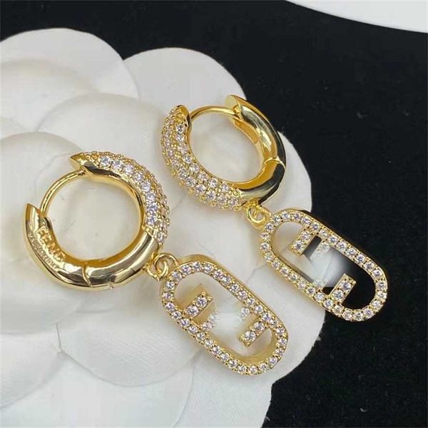 2023 fenjia f letter rhinestone brass small and luxury women's advanced round earrings, Golden
2023 fenjia f letter rhinestone brass small and luxury women's advanced round earrings, Golden