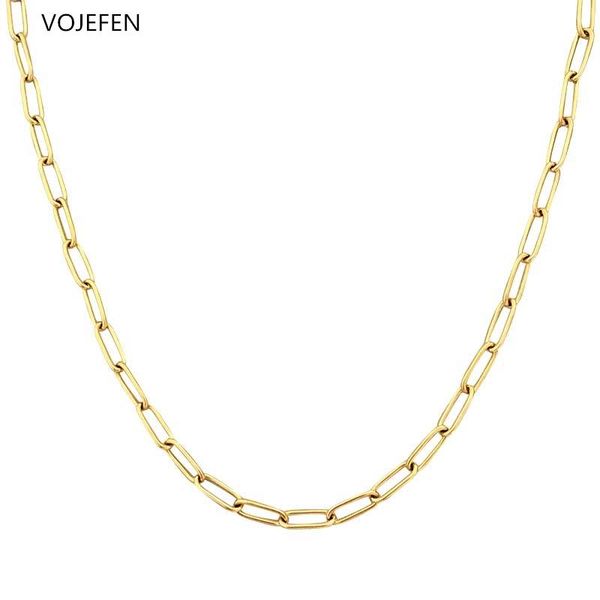 necklaces vojefen 18k real gold paperclip chain long luxury woman necklaces large neck jewelry for male / female jewellry punk necklace, Silver
necklaces vojefen 18k real gold paperclip chain long luxury woman necklaces large neck jewelry for male / female jewellry punk necklace, Silver