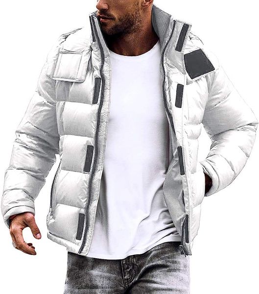 mens hooded puffer down jacket lightweight quilted winter outerwear stand collar thermal coat, Black
mens hooded puffer down jacket lightweight quilted winter outerwear stand collar thermal coat, Black