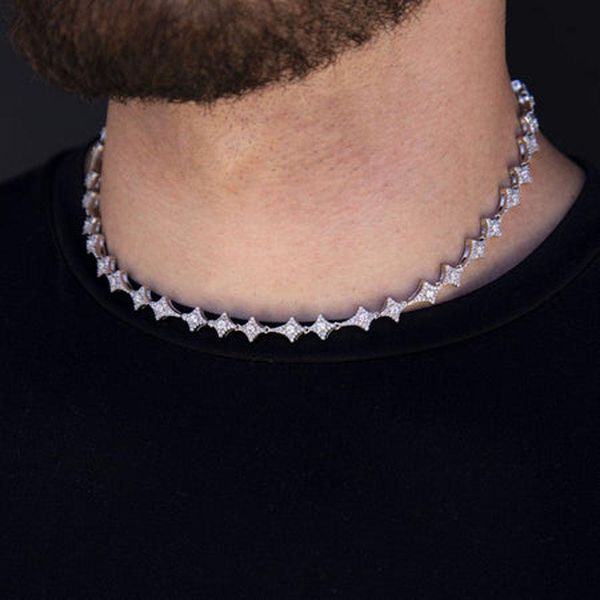 necklaces micro pave round cubic zirconia paved starburst north star charm link chain hiphop women men necklace jewelry, Silver
necklaces micro pave round cubic zirconia paved starburst north star charm link chain hiphop women men necklace jewelry, Silver