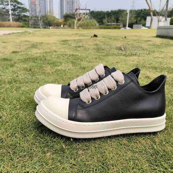 2023ss spring new ro low shoes thick laces personalized genuine leather men's shoes thick sole laces tidal shoes board shoes, Black
2023ss spring new ro low shoes thick laces personalized genuine leather men's shoes thick sole laces tidal shoes board shoes, Black