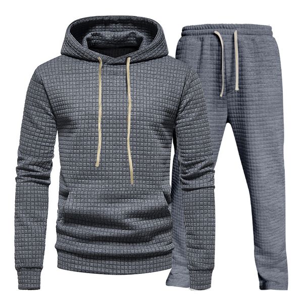 men's tracksuits 2023 fashion gien check long sleeve splicing hoodies sportswear pullover two jogging suit men 230625, Gray
men's tracksuits 2023 fashion gien check long sleeve splicing hoodies sportswear pullover two jogging suit men 230625, Gray