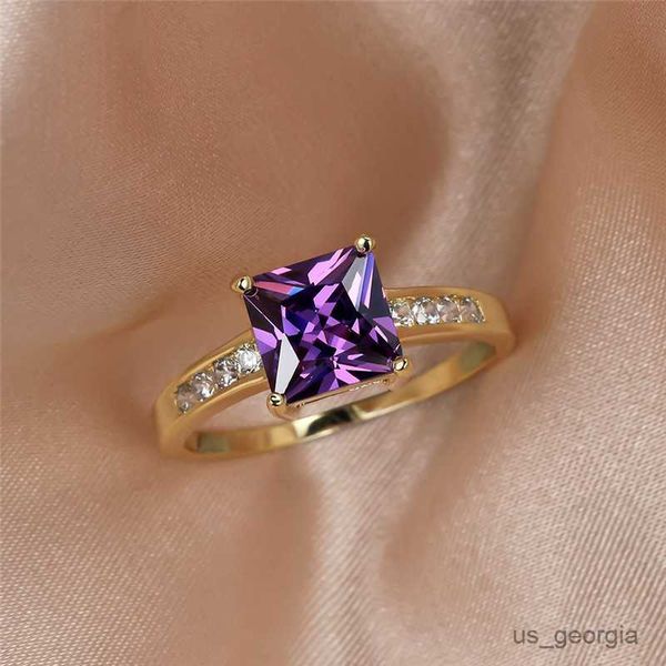 band rings elegant female purple crystal stone ring yellow gold color wedding rings for women vintage bride square engagement big ring r2306, Silver
band rings elegant female purple crystal stone ring yellow gold color wedding rings for women vintage bride square engagement big ring r2306, Silver