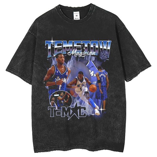 mcgrady basketball star print t-shirt washed cotton rubbed edge made old style short sleeve loose men's and women's, White;black
mcgrady basketball star print t-shirt washed cotton rubbed edge made old style short sleeve loose men's and women's, White;black