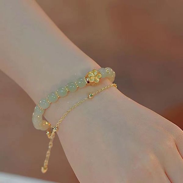 other fashion accessories zhenhetian jade hand string bracelet for women peach blossoms fresh and fashionable qingshui mother's day gif, Silver
other fashion accessories zhenhetian jade hand string bracelet for women peach blossoms fresh and fashionable qingshui mother's day gif, Silver