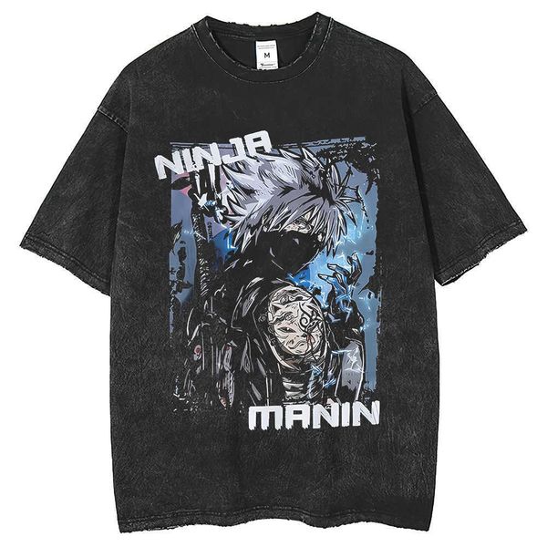 dark kakashi anime print black t-shirt cotton casual hole harajuku street top, White;black
dark kakashi anime print black t-shirt cotton casual hole harajuku street top, White;black
