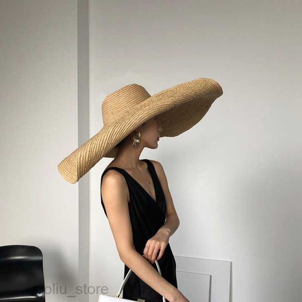 wide brim hats oversized beach hats for women simple solid color summer wide brim large straw hat uv protection foldable sun cap chapeau fem, Blue;gray
wide brim hats oversized beach hats for women simple solid color summer wide brim large straw hat uv protection foldable sun cap chapeau fem, Blue;gray
