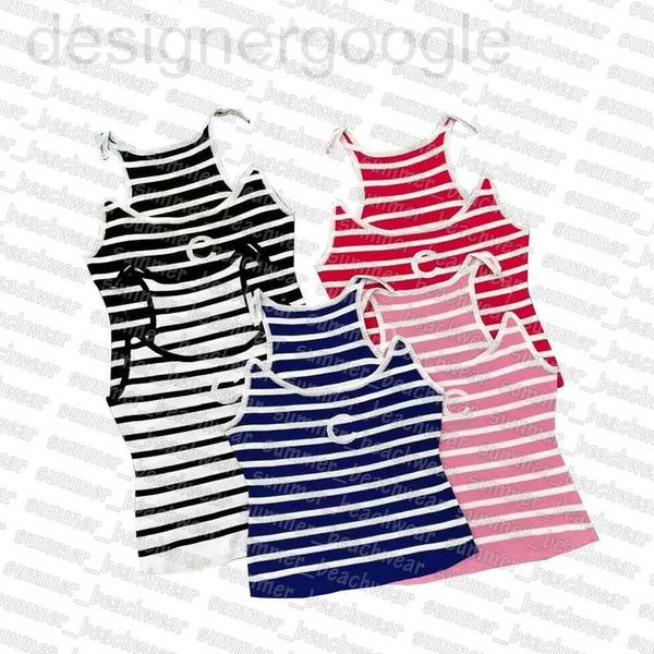 women's knits & tees designer women sling stripe print crew neck knitted t shirt transparent strap vest 31k3, White
women's knits & tees designer women sling stripe print crew neck knitted t shirt transparent strap vest 31k3, White