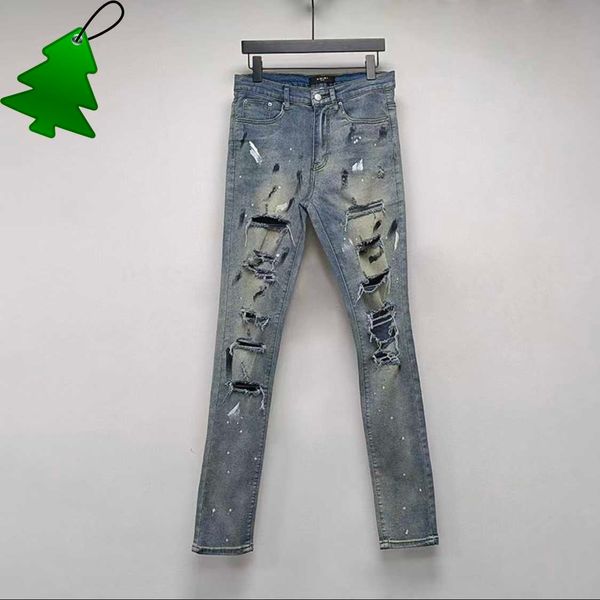 designer clothing denim pants amiiri speckled ink hole blue jeans handmade knife cut damaged high street elastic water wash used slim fit di
designer clothing denim pants amiiri speckled ink hole blue jeans handmade knife cut damaged high street elastic water wash used slim fit di