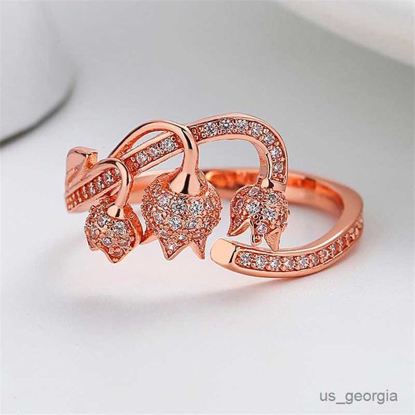 band rings cute female small open adjustable ring rose gold color zircon engagement ring crystal flower wedding rings for women r230625, Silver
band rings cute female small open adjustable ring rose gold color zircon engagement ring crystal flower wedding rings for women r230625, Silver
