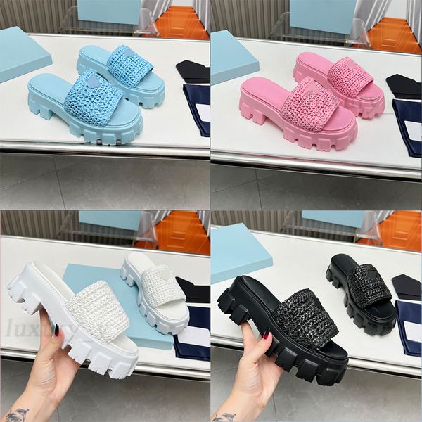designer monolith slippers women fiber woven slides summer muffin thick sole beach roman slipper platform matching elevated shoes, Black
designer monolith slippers women fiber woven slides summer muffin thick sole beach roman slipper platform matching elevated shoes, Black