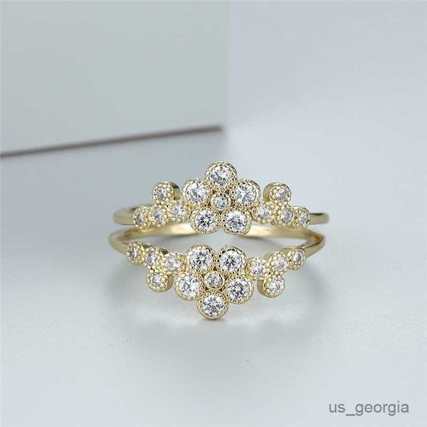 band rings luxury female small flower adjustable ring classic yellow gold color engagement ring minimalist white wedding rings for women r23, Silver
band rings luxury female small flower adjustable ring classic yellow gold color engagement ring minimalist white wedding rings for women r23, Silver