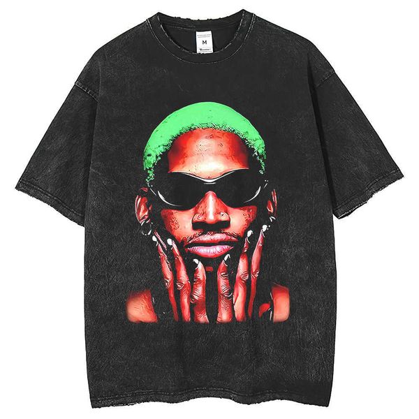 rodman vintage american printed short sleeve t-shirt washed and worn out 250g small neckline t-shirt top, White;black
rodman vintage american printed short sleeve t-shirt washed and worn out 250g small neckline t-shirt top, White;black