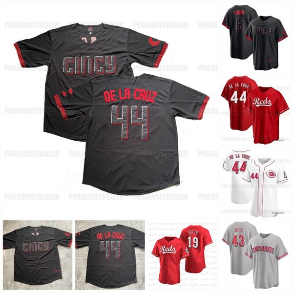 44 cincinnati elly de la cruz 2023 reds city connect jerseys joey votto jonathan india jake fraley vosler tyler stephenson tj friedl matt mc, Blue;black
44 cincinnati elly de la cruz 2023 reds city connect jerseys joey votto jonathan india jake fraley vosler tyler stephenson tj friedl matt mc, Blue;black