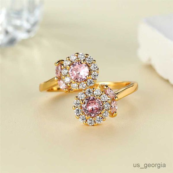 band rings elegant pink zircon sun flower ring luxury crystal round stone opening ring trendy gold color engagement rings for women jewelry, Silver
band rings elegant pink zircon sun flower ring luxury crystal round stone opening ring trendy gold color engagement rings for women jewelry, Silver