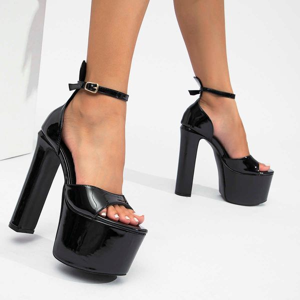 sandals rome style chunky high heels women designer patent leather open toe gladiator buckle strap pumps shoes 230511, Black
sandals rome style chunky high heels women designer patent leather open toe gladiator buckle strap pumps shoes 230511, Black