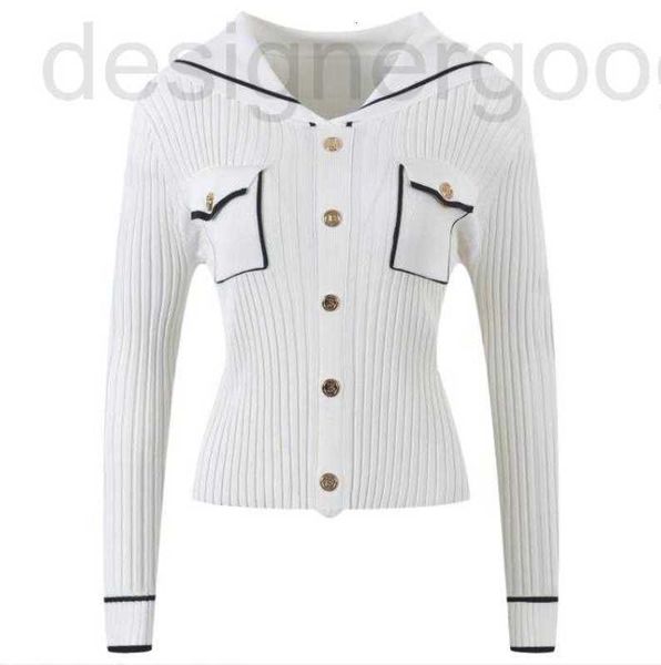women's sweaters designer 205 2023 spring summer women sweater long sleeve lapel neck white black pink blue striped cardigan womens yl6
women's sweaters designer 205 2023 spring summer women sweater long sleeve lapel neck white black pink blue striped cardigan womens yl6
