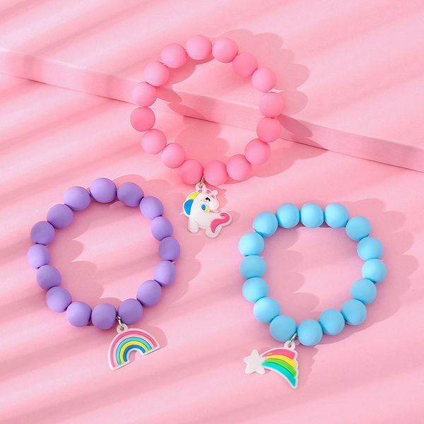 3pcs/set candy color girls bracelet rainbow cloud star unicorn matte beaded stretch bracelets jewelry accessories wholesale, Red;brown
3pcs/set candy color girls bracelet rainbow cloud star unicorn matte beaded stretch bracelets jewelry accessories wholesale, Red;brown