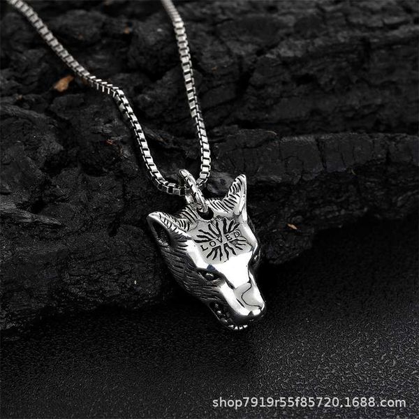 2023 gujia s925 sterling fashion wolf head men's and women's punk silver necklace gift
2023 gujia s925 sterling fashion wolf head men's and women's punk silver necklace gift