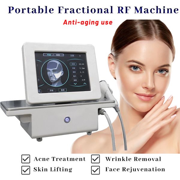 portable design rf microneedle fractional device scar removal anti-wrinkle facial rejuvenation easy operation 10/25/64 pin nano chip availab