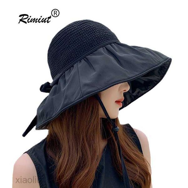 wide brim hats summer black rubber bowknot sun hat women's uv-proof large brim sunshade sun knitted hollow sunscreen hat beach bathing, Blue;gray
wide brim hats summer black rubber bowknot sun hat women's uv-proof large brim sunshade sun knitted hollow sunscreen hat beach bathing, Blue;gray