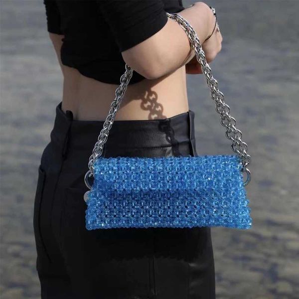 fashionable women's flap magnetic buckle beaded underarm pillow bag chain crossbody summer woven bag 230625
fashionable women's flap magnetic buckle beaded underarm pillow bag chain crossbody summer woven bag 230625