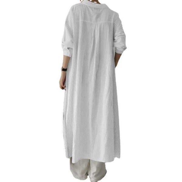 2023 literary style cotton linen stripe polo collar long sleeve pocket simple casual shirt dress1, White;black
2023 literary style cotton linen stripe polo collar long sleeve pocket simple casual shirt dress1, White;black