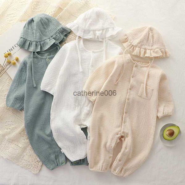 autumn one-piece baby rompers newborn solid color organic cotton jumpsuit+hats toddler baby boys girls sleeping wear clothing l230625, White
autumn one-piece baby rompers newborn solid color organic cotton jumpsuit+hats toddler baby boys girls sleeping wear clothing l230625, White