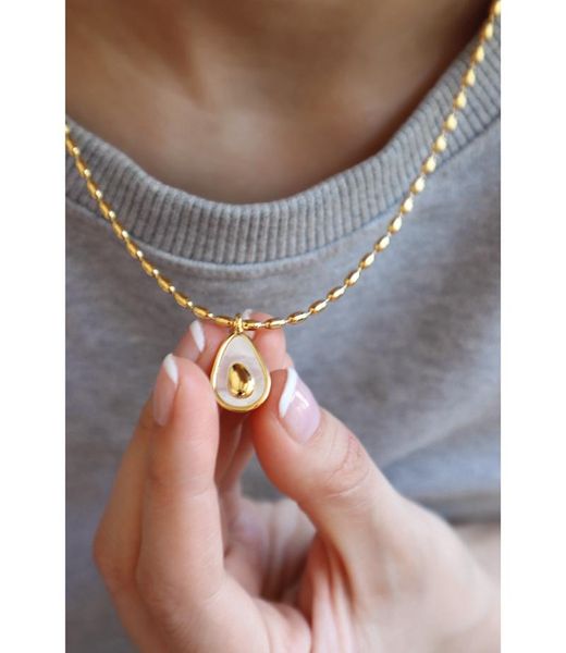 necklaces titanium with 18k avocado shell pendant beads chain necklace women jewelry vintage punk designer runway gown boho japan korean, Silver
necklaces titanium with 18k avocado shell pendant beads chain necklace women jewelry vintage punk designer runway gown boho japan korean, Silver