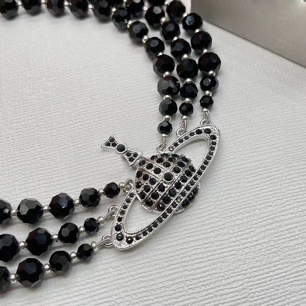 designer vivian necklace empress dowager multilayer black crystal full diamond saturn necklaces shiny bride wedding party gift5555, Silver
designer vivian necklace empress dowager multilayer black crystal full diamond saturn necklaces shiny bride wedding party gift5555, Silver