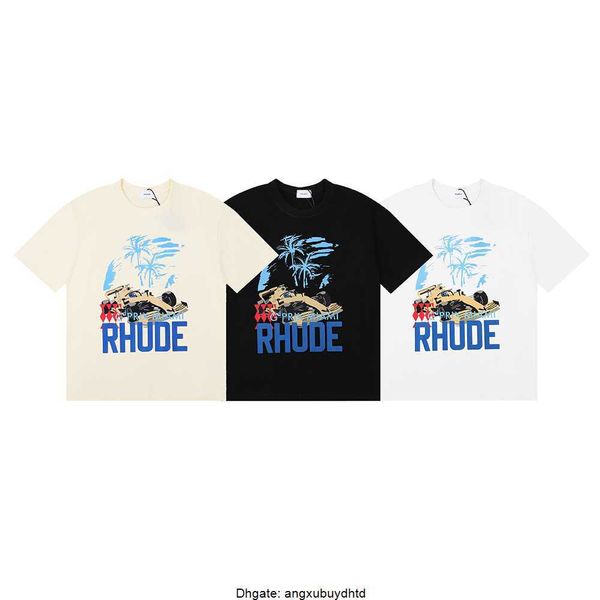 rhude men's t-shirts 23 spring/summer new print high street loose short sleeve t-shirt for men and women, White;black
rhude men's t-shirts 23 spring/summer new print high street loose short sleeve t-shirt for men and women, White;black