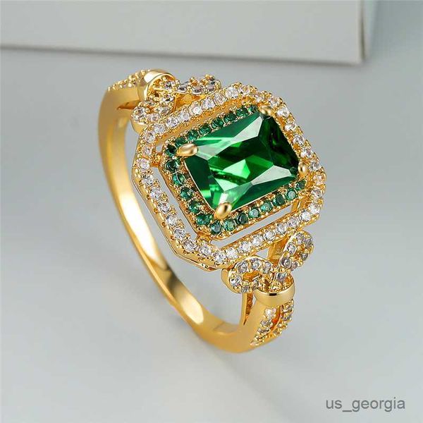 band rings luxury female squarel green crystal ring classic yellow gold color engagement ring dainty zircon wedding rings for women r230625, Silver
band rings luxury female squarel green crystal ring classic yellow gold color engagement ring dainty zircon wedding rings for women r230625, Silver